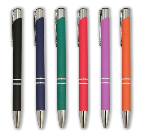 Arc Metal Pen with rubberised finish. - Promotional Products