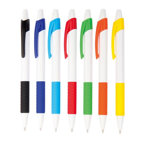 Arc Plastic Pen with Rubberised Grip - Promotional Products