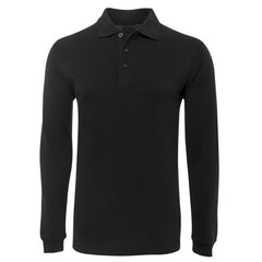 Malcom Plain Cotton Blend Long Sleeve Polo Shirt. - Corporate Clothing