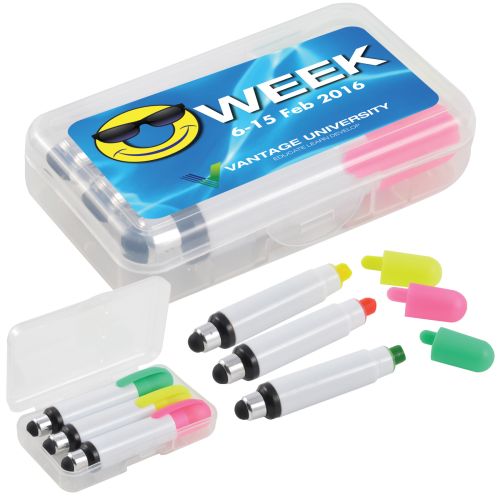 Bleep Crayon Highlighters with Stylus - Promotional Products