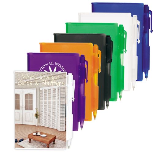 Bleep Plastic Pocket Notebook With Pen - Promotional Products