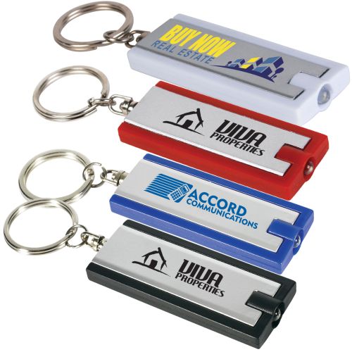 Bleep Rectangular Flashlight Keyring - Promotional Products