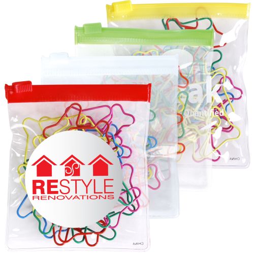 Bleep Shaped Paperclips in PVC Zippered Bag - Promotional Products