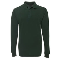 Malcom Plain Cotton Blend Long Sleeve Polo Shirt. - Corporate Clothing