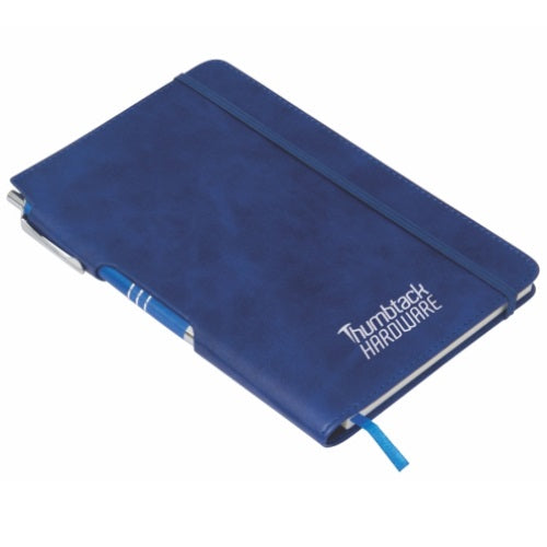 Classic Leather Look A5 Notebook with Pen Set - Promotional Products