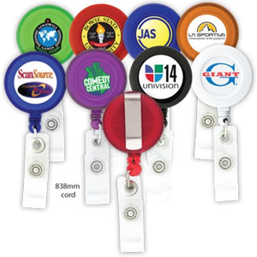Econo Round Retractable Pull Reel - Promotional Products
