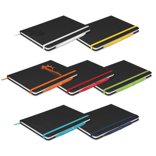 Eden A5 Black Notebook with Pen - Promotional Products