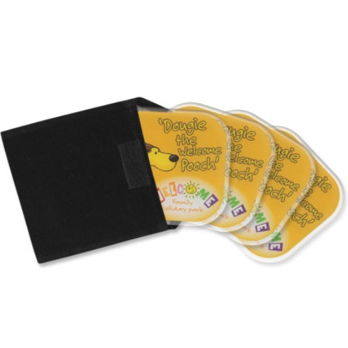 Eden Set Of 4 Plastic Desk Coasters - Promotional Products