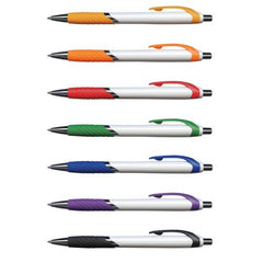 Eden Wave White Plastic Pen - Promotional Products