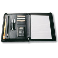 Avalon A4 Leather Look Compendium with Calculator - Promotional Products