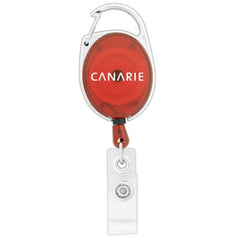 Econo Retractable Badge Holder with Carabineer Clip - Promotional Products
