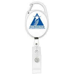 Econo Retractable Badge Holder with Carabineer Clip - Promotional Products