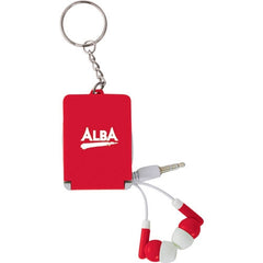 Arrow Earphones Keyring with Phone Stand - Promotional Products