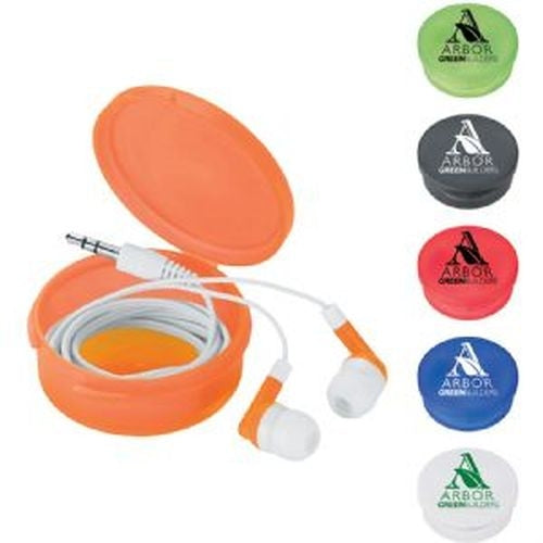 Arrow Premium Earphones in Plastic Case - Promotional Products