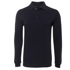 Malcom Plain Cotton Blend Long Sleeve Polo Shirt. - Corporate Clothing