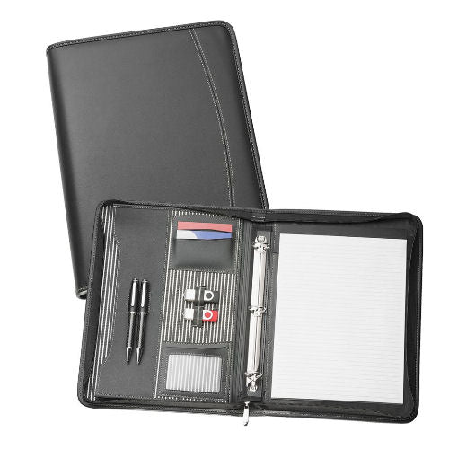 Avalon A4 Inner Stripe Compendium with Removable 3 Ring Binder - Promotional Products