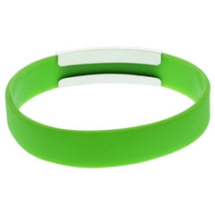 Econo Silicone Wristband with Brand Plate - Promotional Products