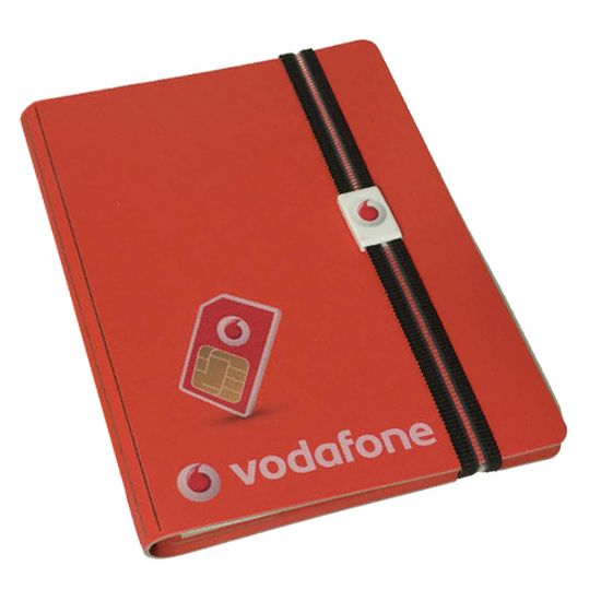 Custom Leather Covered Notepad with Elastic Strap - Promotional Products