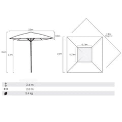 Full Colour Market Umbrella - Promotional Products