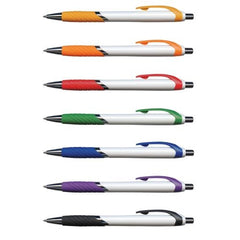 Eden Wave White Plastic Pen - Promotional Products