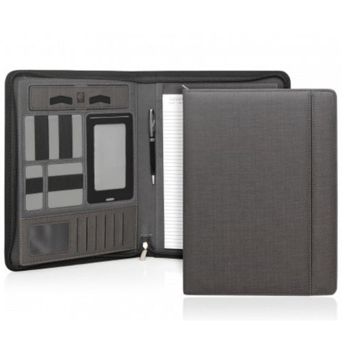 Cambridge Modern A4 Zippered Compendium - Charcoal - Promotional Products