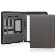 Cambridge Modern A4 Zippered Compendium - Charcoal - Promotional Products