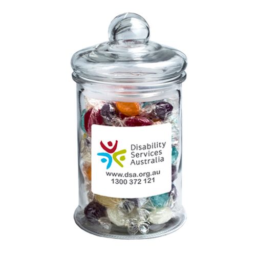 Yum Large Glass Lolly Jar - Promotional Products