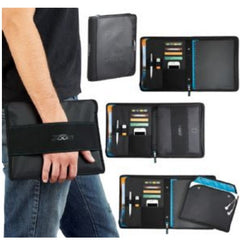 Avalon Blue Trim Compendium with Removable Tablet Holder - Promotional Products