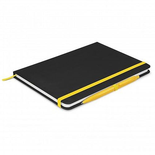 Eden A5 Black Notebook with Pen - Promotional Products