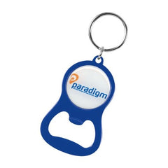 Eden Bottle Opener Keyring with Printed Dome - Promotional Products