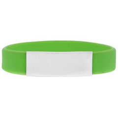 Econo Silicone Wristband with Brand Plate - Promotional Products
