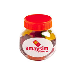 Yum Lolly Jar with Coloured Lids. - Promotional Products