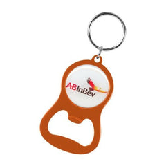 Eden Bottle Opener Keyring with Printed Dome - Promotional Products