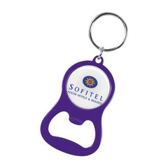 Eden Bottle Opener Keyring with Printed Dome - Promotional Products