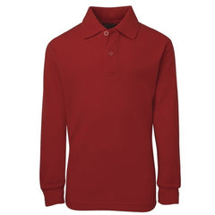 Malcom Plain Cotton Blend Long Sleeve Polo Shirt. - Corporate Clothing