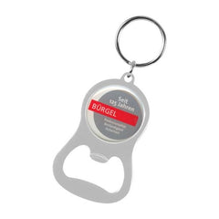 Eden Bottle Opener Keyring with Printed Dome - Promotional Products