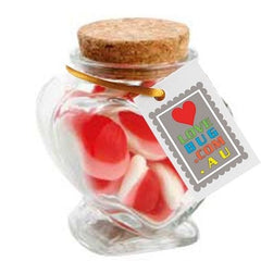 Devine Heart Jar filled with Lollies - Promotional Products