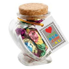Devine Heart Jar filled with Lollies - Promotional Products