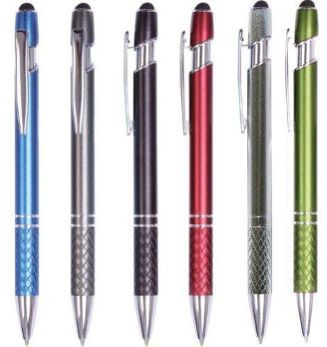 Arc Diamond Grip Metal Pen with Stylus - Promotional Products