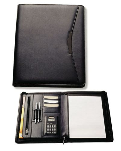 Avalon A4 Leather Look Compendium with Calculator - Promotional Products