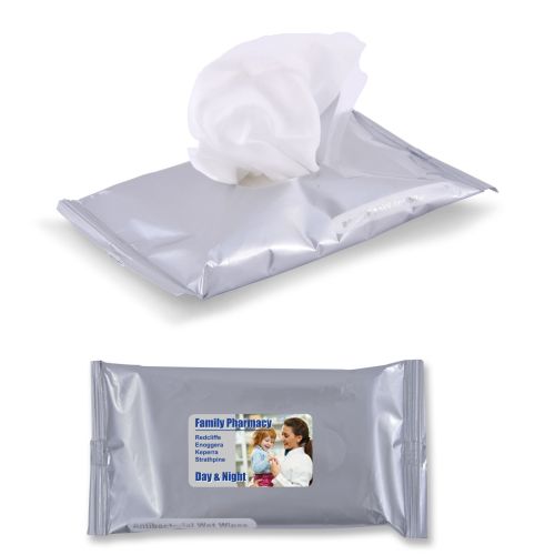 Bleep Budget Anti Bacterial Wet Wipes in Pouch - Promotional Products