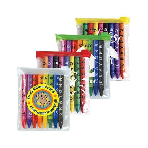 Bleep Crayons in Zip Pouch - Promotional Products