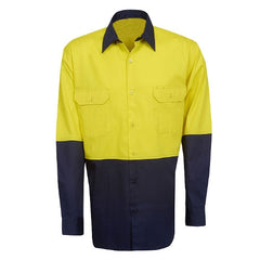 Hi Vis Cotton Twill Shirt Long Sleeve - Day Use - Corporate Clothing
