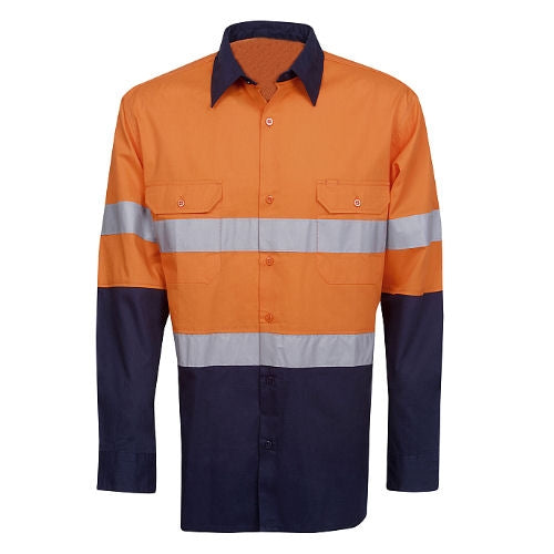 Hi Vis Cotton Twill Shirt Long Sleeve - Day/Night Use - Corporate Clothing