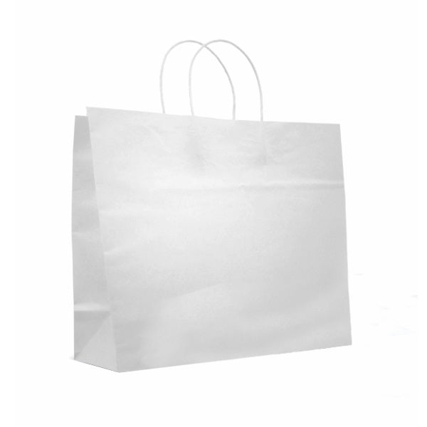 Crete White Paper Bag With Twisted Handles - Promotional Products