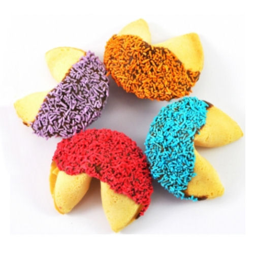 Devine Chocolate Dipped Fortune Cookies - Promotional Products
