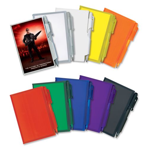 Eden Plastic Pocket Notebook with Pen - Promotional Products