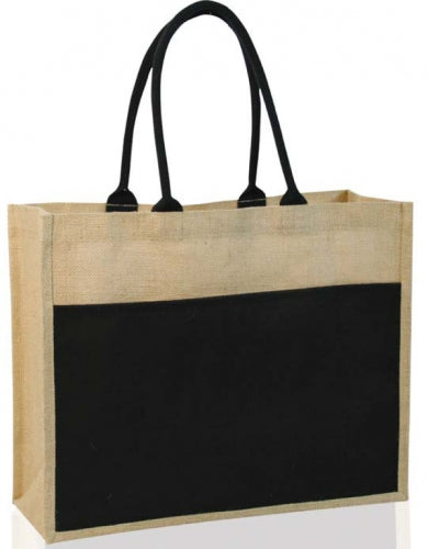 Dezine Contrast Eco Jute Bag - Promotional Products