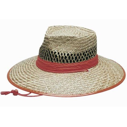 Generate Wide Brim Straw Hat with Orange Trim - Promotional Products