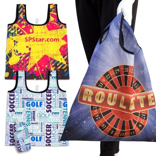 Boutique Folding Tote Bag with Pouch - Promotional Products